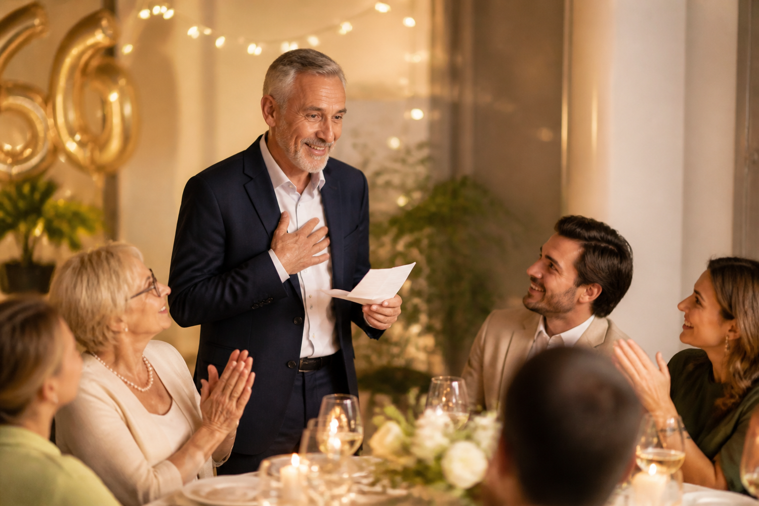 Persönlicher Redemoment auf einer Feier zum 60. Geburtstag