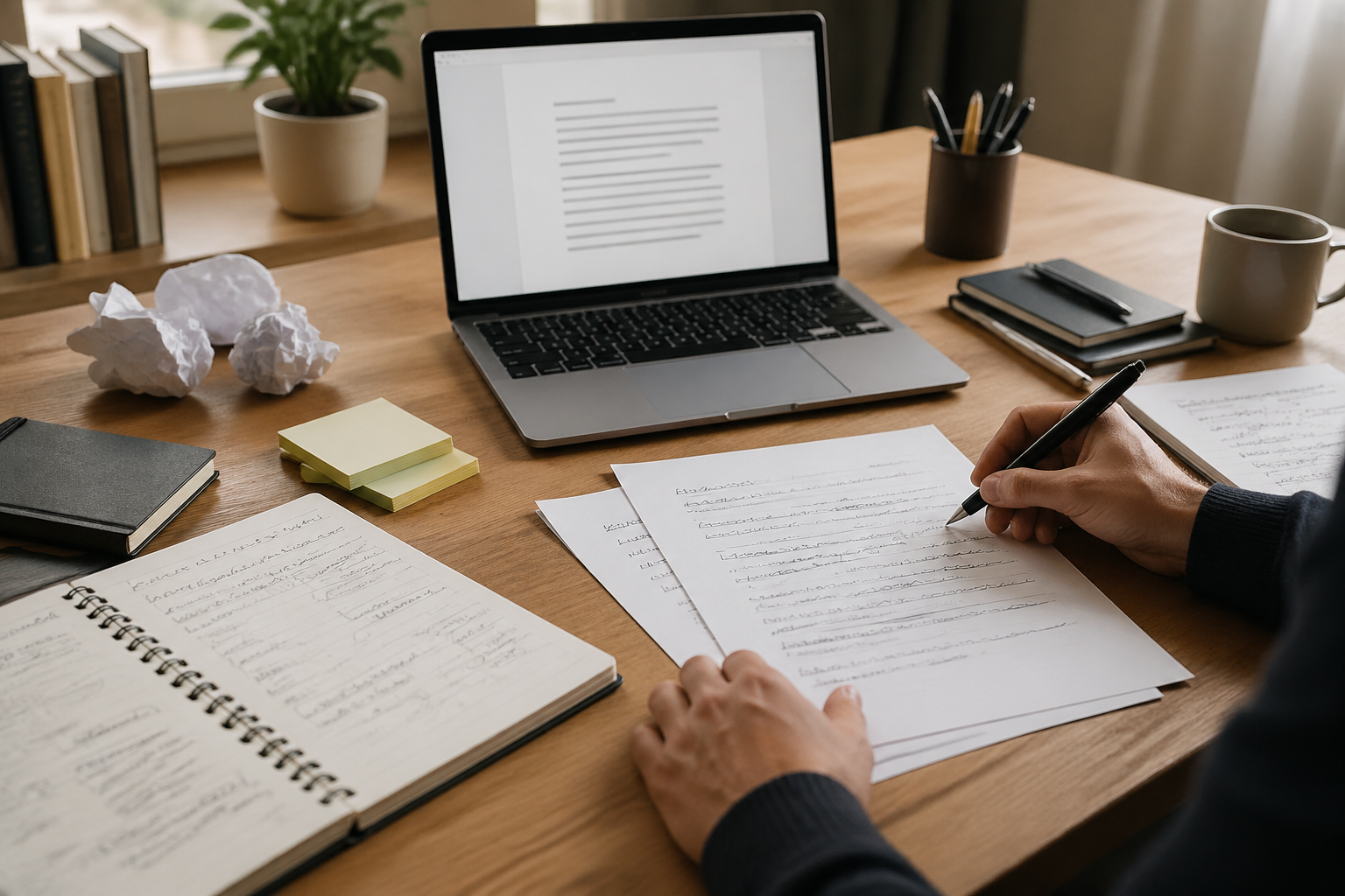 Visualisierung eines strukturierten Schreibprozesses für eine Rede